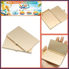 NEW 2 Pack Aluminum Business Card Holder Case Flip Cover Slim Gold