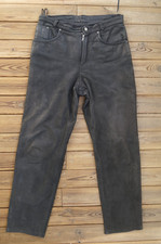 Speckige Lederhose HIS LEDERJEANS , schwarz, Gr. M (48-50)