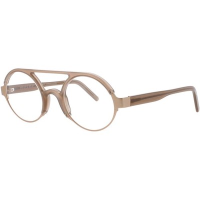 Andy Wolf Unisex Eyeglasses Gold Metal/Acetate Oval Shape Full Rim Frame CHEN F