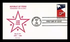 REPUBLIC OF TEXAS 150TH ANNIVERSARY FIRST DAY ISSUE SCOTT 2204 US COVER