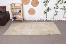 Turkish Vintage Accent Rug 3,3x6,2 ft, Beige ...