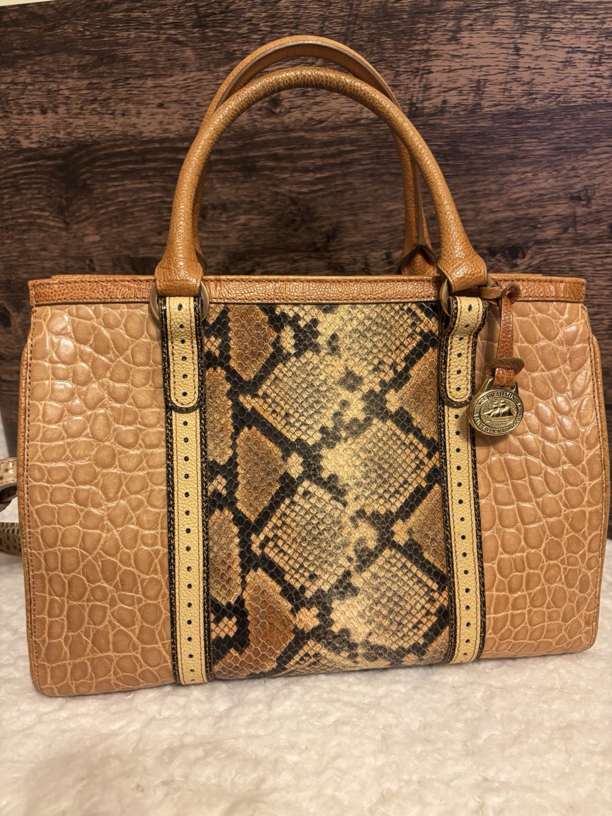 Brahmin Addie Gallery Nova Python Satchel Shoulde… - image 19