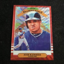 2019 Panini Donruss Optic Diamond Kings Red Wave Prizm #6 Jose Ramirez Indians