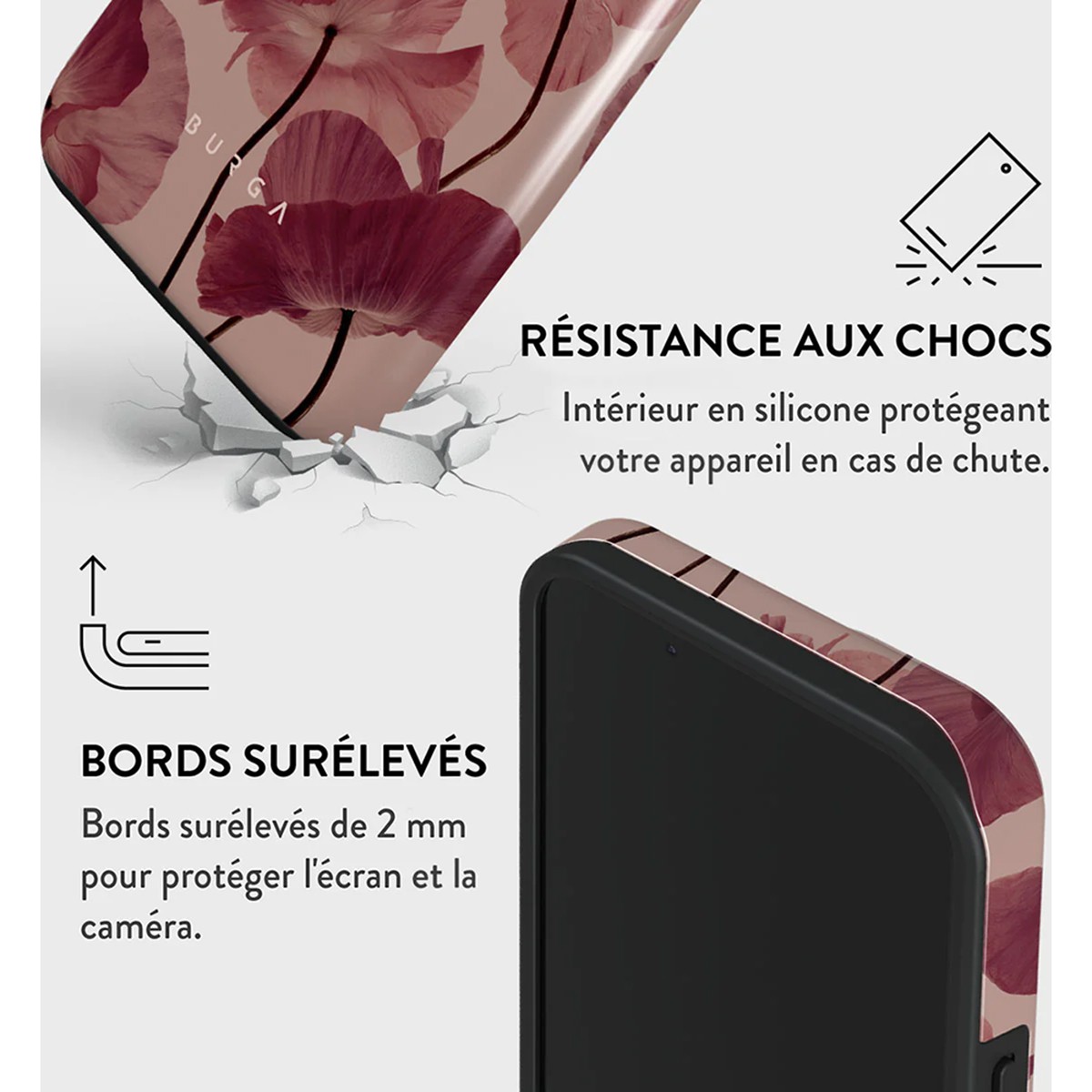 Coque iPhone 13 antichoc coque de protection robuste rouge - 4