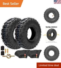 Universal Fit 4.10-4 Tires and Tubes for Hand Trucks & Garden Equipment