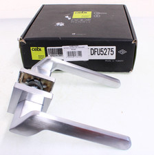 Carlisle Brass Cebi Door Handles Lever on Square Rose Designer Brushed Chrome