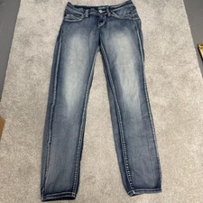 YMI WannaBettaButt Jeans Juniors 7 Blue Medium Wash Straight Leg Denim Pockets