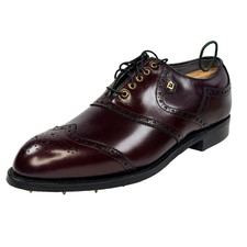 VTG Mens FootJoy Classic Golf Shoes Burgundy Brogue Shield Tip Style 51425 Sz 9D