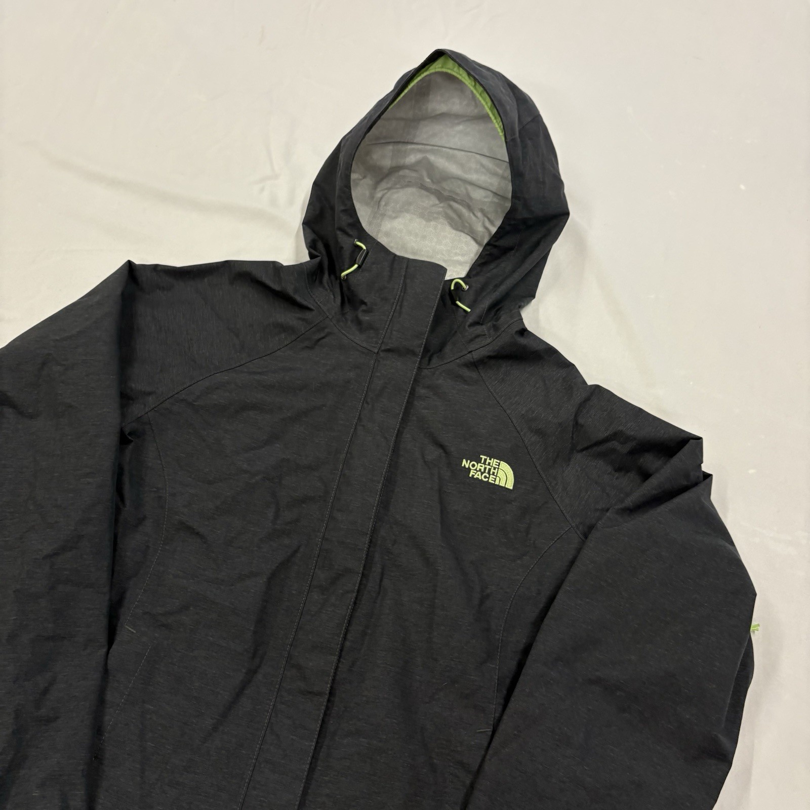 North Face Hyvent Womens Rain Jacket Windbreaker Small Zip Gray Excellent Condition  