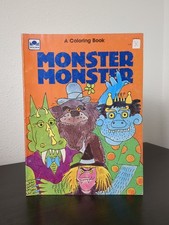 Vintage Monster Monster Coloring Book Golden Western Publishing 1977 Halloween
