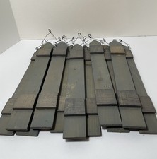 Craft Supplies. Eleven 11 Small Fence Slats With Wire Hangers.2in. X 13in.