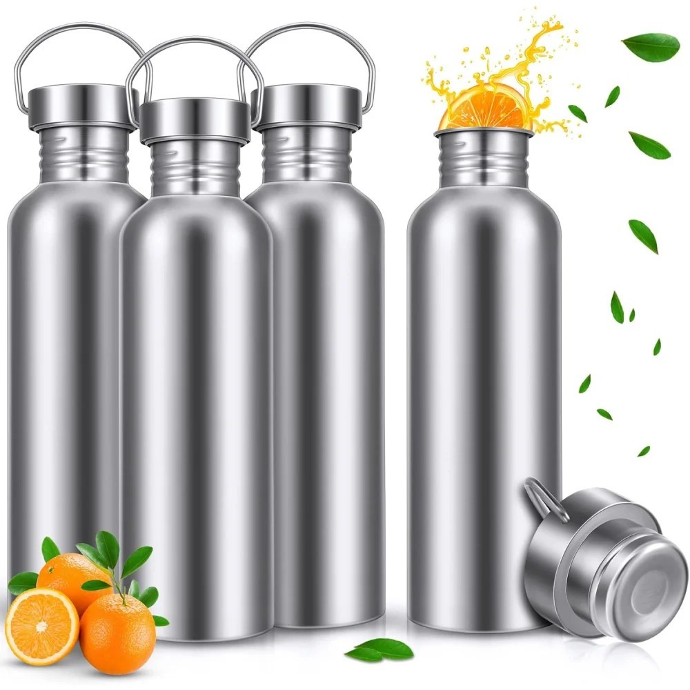 Stainless Steel Water Bottle 1000ml Big Mouth Single Wall Dr