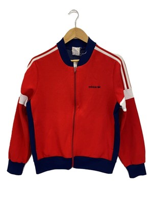 adidas 赤 ジャケット 80s 80s Adidas Solid Red Polyester Jacket Made in Korea | eBay