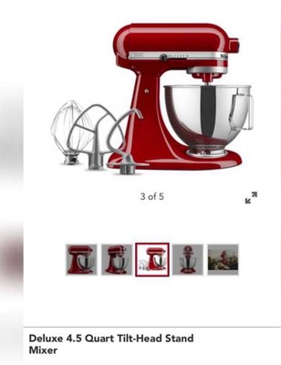 KitchenAid KSM97ER Deluxe 4.5 Quart Tilt-Head Stand Mixer Empire
