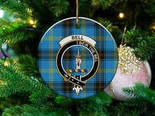 Bell Clan Scottish Tartan Ceramic Ornament