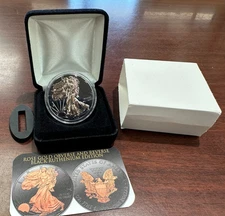 2021 Rose Gold & Black Ruthenium American Silver Eagle Coin