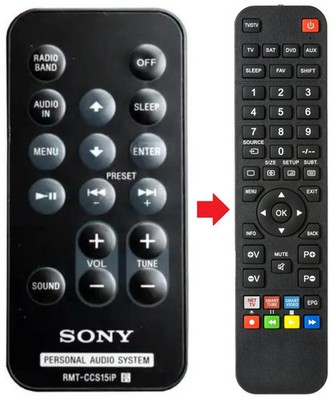 Fernbedienung geeignet für SONY ICF-DS15IP | ICFDS15IP | RMTCCS15IP