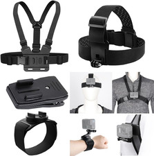 4 in 1 Camera Accessories Kit Head Strap, Chest Strap, Backpack Clip, Wrist Stra