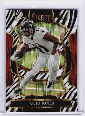 2025 Panini Select - Concourse Julio Jones #49 Zebra Prizm for