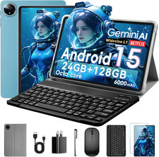 10 Inch Tablet, Android 15 with 24GB RAM  128GB ROM 1TB Expandable , Octa-Core
