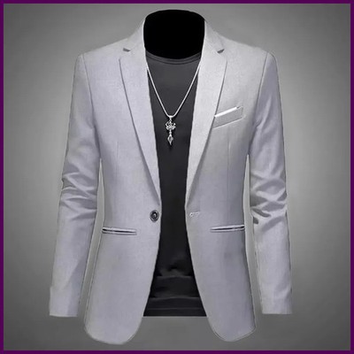Chaqueta de traje de boutique de ocio de moda para hombre, otoño, informal, de n