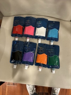 Lots of eight hello hobby fabric paint many colors 2.7 ounce each