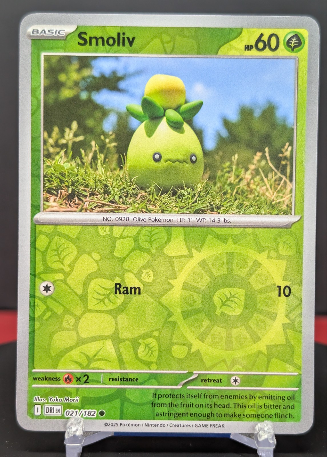 Pokemon Smoliv 021/182 Reverse Holo Destined Rivals English NM