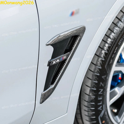 Dry Carbon Fiber Side Fender Trims Air Brather Vents For 2019-2025 BMW X4 MC F98