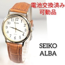 Seiko Alba S 89 Wristwatch Battery Replaced New Strap Ready Fully Workable