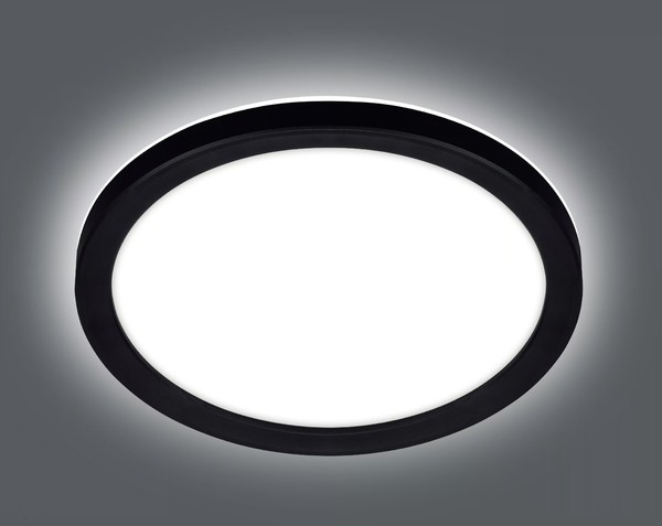 Blulaxa Led-Deckenleuchte, 12W, 3000K, 1200Lm, Warmweiß, IP20, Schwarz-image