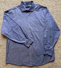 Men  s Tommy Hilfiger Blue Dress Shirt Size 17-17.5 34/35
