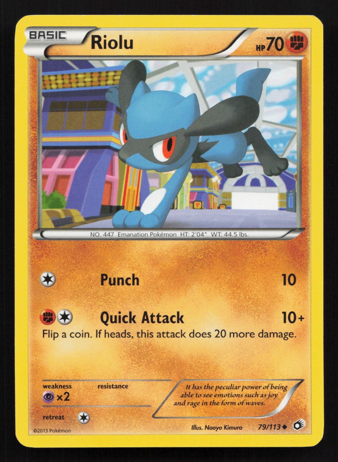 Riolu 79/113 Uncommon Legendary Treasures Pokemon Card