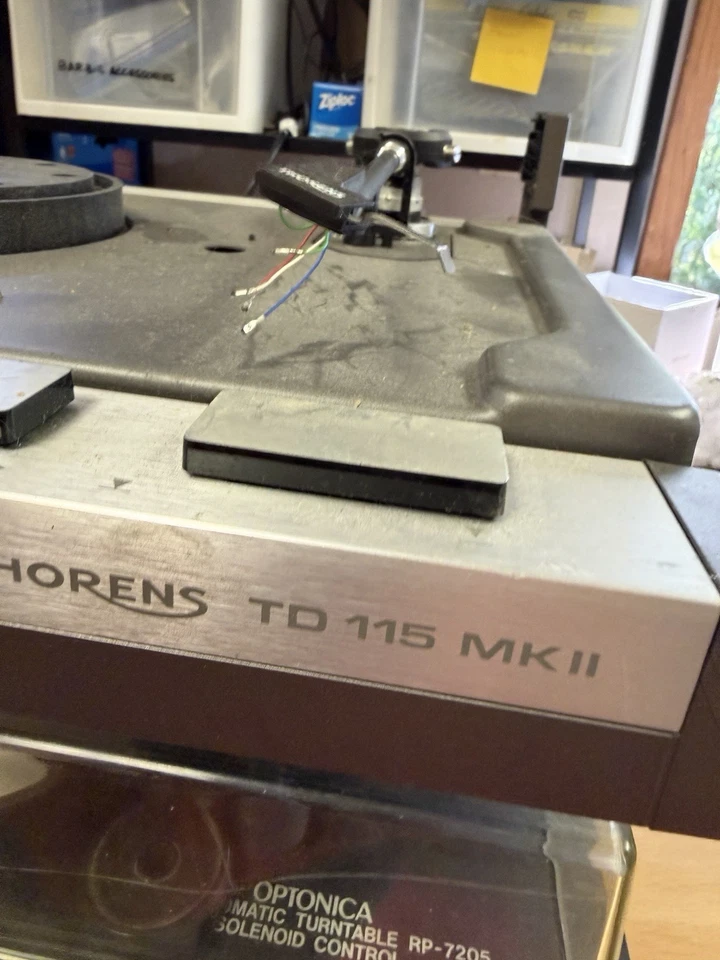 Thorens || TD 115 MK ii || Motor, Legs, Buttons Left For Sale - Image 2 of 4