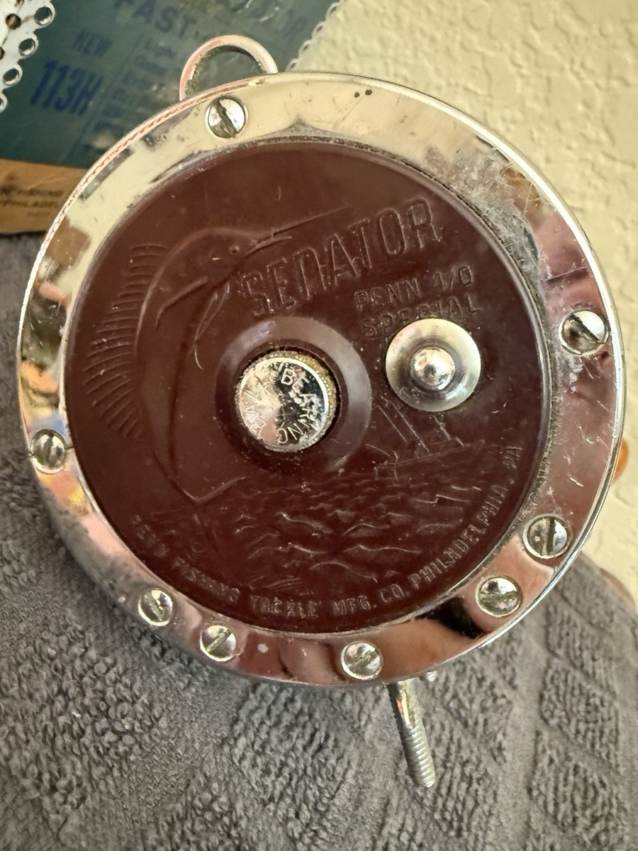 Penn Senator 113H 4/0 Fishing Reel with HD Chrome Steel Spool w
