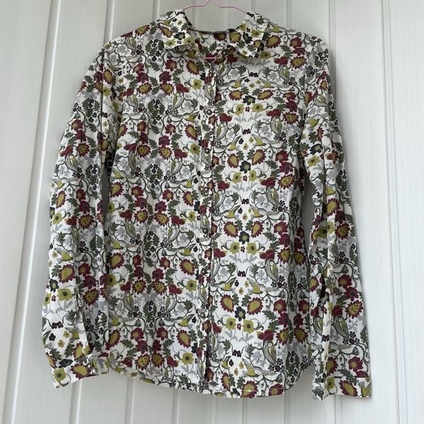 Women Laura Ashley Shirt White Cotton S