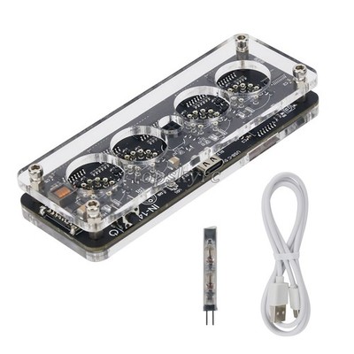 IN14 Basic Version Nixie Tube Clock w/Colon Tube for 4-bit IN14 Punk Tube Clock
