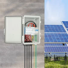 4 String Solar Combiner Box PV Combiner Circuit Breaker 63A For Solar Panel Kit