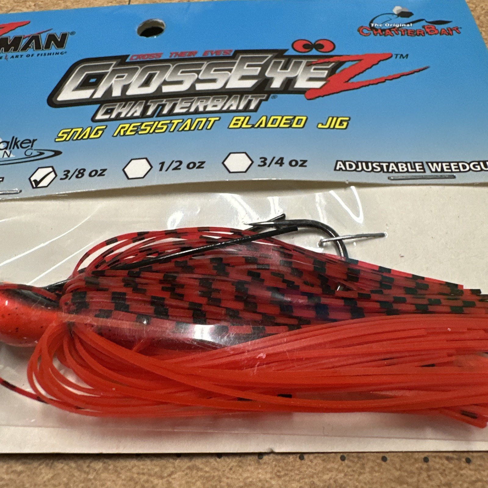 Z-Man CBCE12-07 Crosseyez Chatterbait 1/2 Oz Fire Craw - Image 2