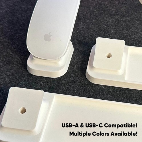 Dock de charge Apple Magic Mouse 2 v2 avec plateau intégré (USB-A + USB-C) - Photo 1 sur 10