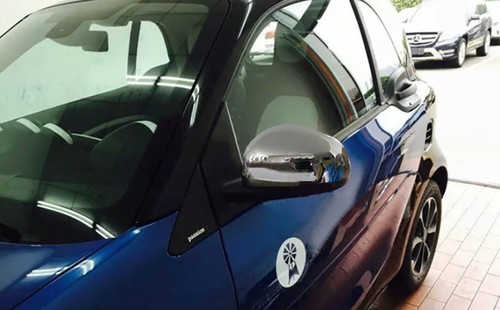 For Benz Smart Fortwo 453 2015-2017 Chrome Rearview Side Wing Mirror Cover Trim - Picture 11 of 11