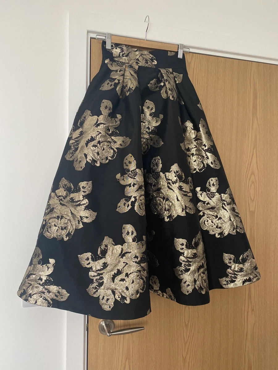 Black and best sale gold skirt