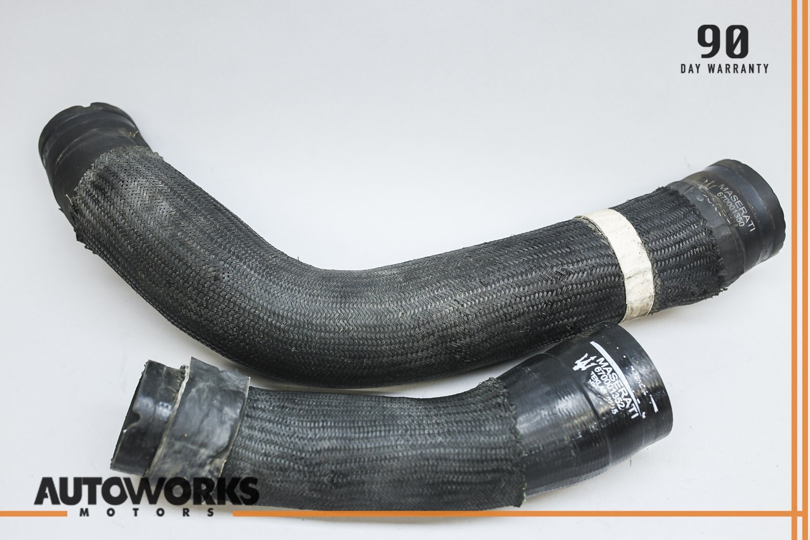 14-20 Maserati Ghibli M157 3.0L Left Engine Air Intake Intercooler Hose Set OEM