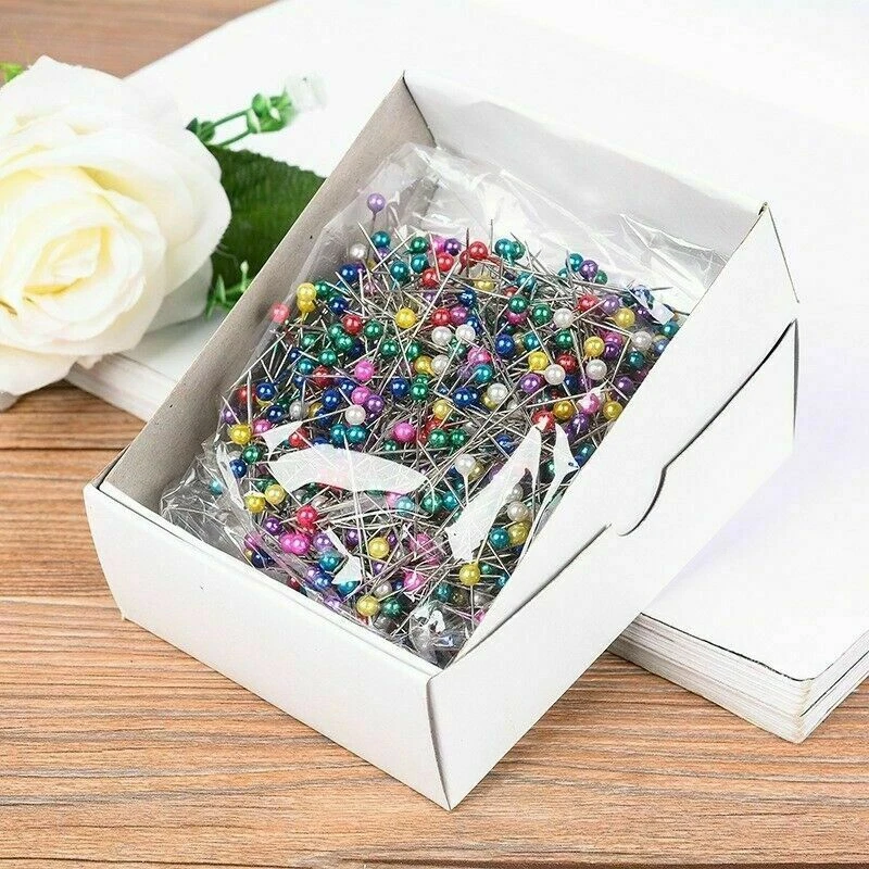 800 Stück Tragbare DIY Nähnadeln Mit Gerade Perlenkopf Stecknadeln NR9 - Bild 2 von 4