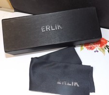 ERLIK Italy HARD CASE For Sunglasses Eyeglasses Designer Empty w Dust cloth
