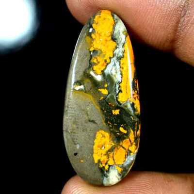 25.90Cts. 100% Natural Bumble Bee Jasper Pear Cabochon Gemstones