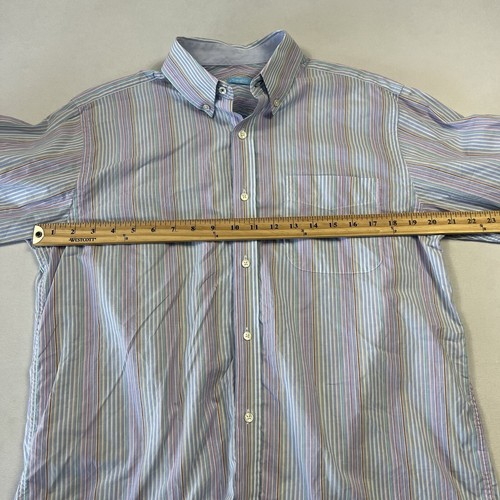 J. McLaughlin Men’s Dress Shirt Small Multicolor Button-Down Striped Long Sleeve - Picture 8 of 11