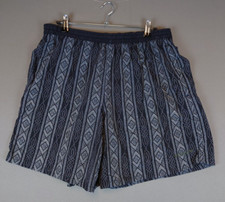 VINTAGE Speedo Swim Trunks Shorts Jacquard Black 34" Waist 6" Inseam Mesh Lined