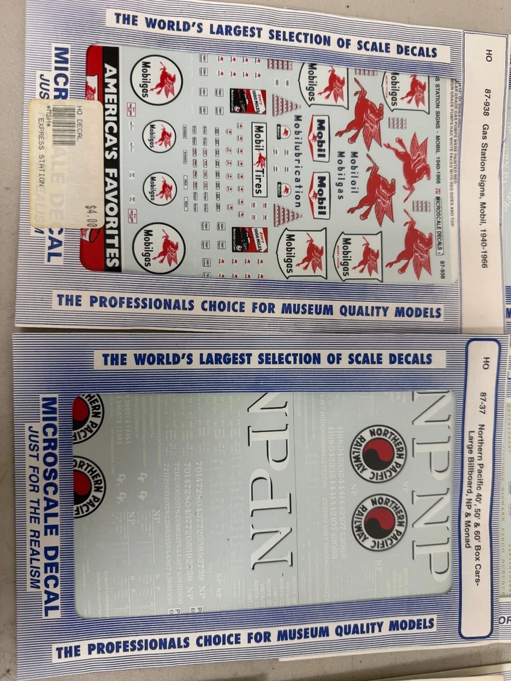 Lote de 12 hojas de calcomanías de tobogán acuático a microescala MC-8725 HO GATX ex UP SD40-2 Foto 4 de 4