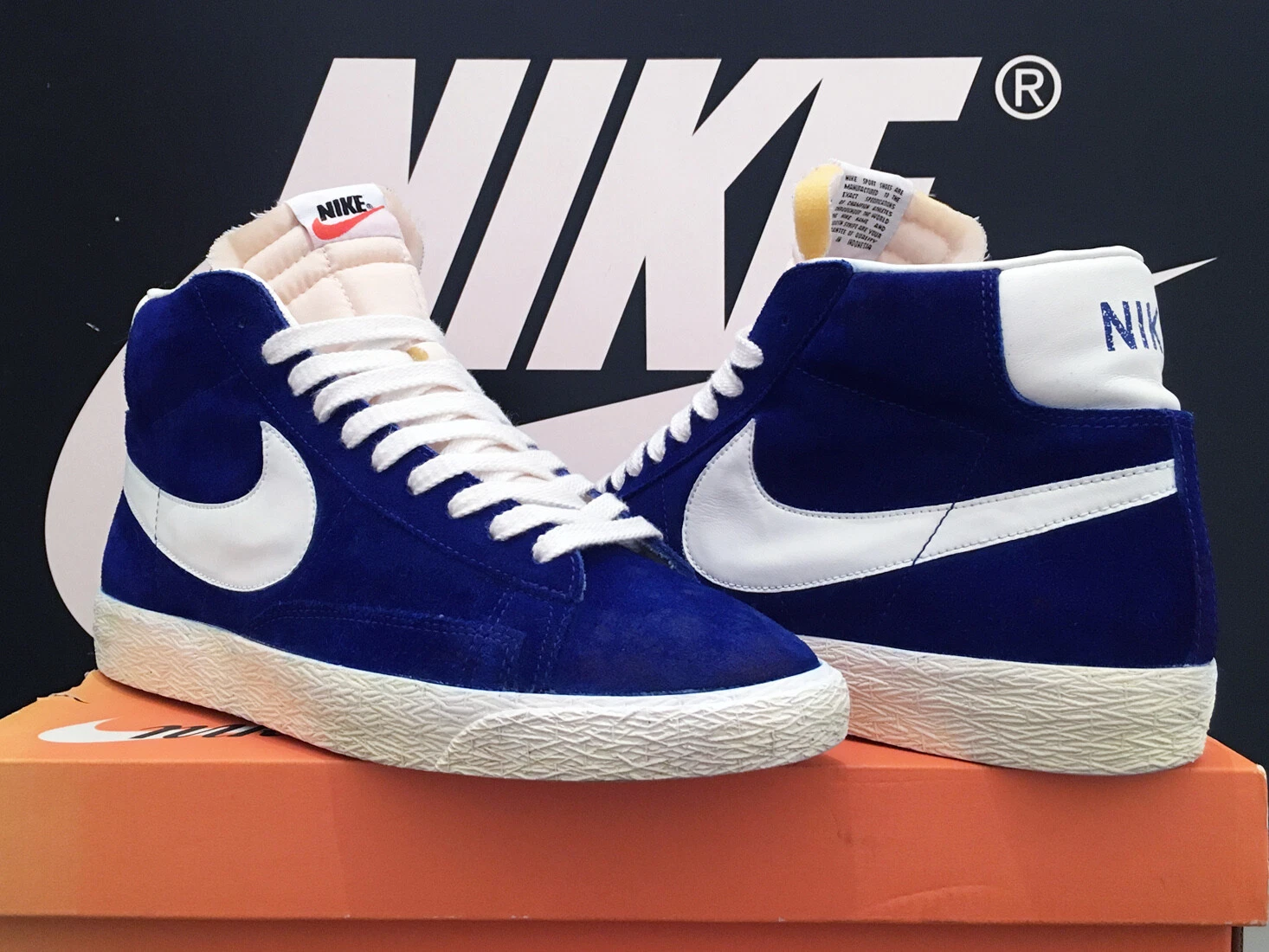 NIKE BLAZER VINTAGE 2013 HI SUEDE UK10 EU45 ALVA OG JORDAN DUNK SUPREME SB 1 3 RARE