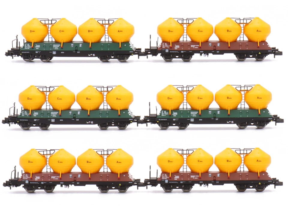 Minitrix 18292 - Güterwagen Set Silowagen Bauart Uacs CSD Ep.IV 6-teilig - NEU
